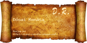 Dósai Renáta névjegykártya